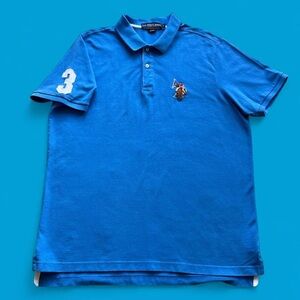 U.S. Polo Assn. Rugby Y2K Style Blue Polo with Embroidered Logo Men’s XL